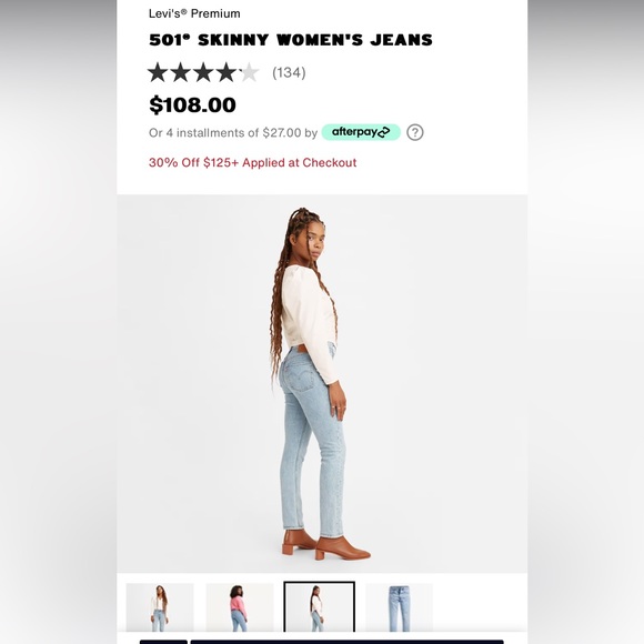 Levi 501 Women’s Skinny Jeans - Picture 11 of 12